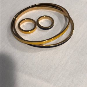 Jcrew Navy/Gold & Yellow/Gold Bracelet & Ring (5)